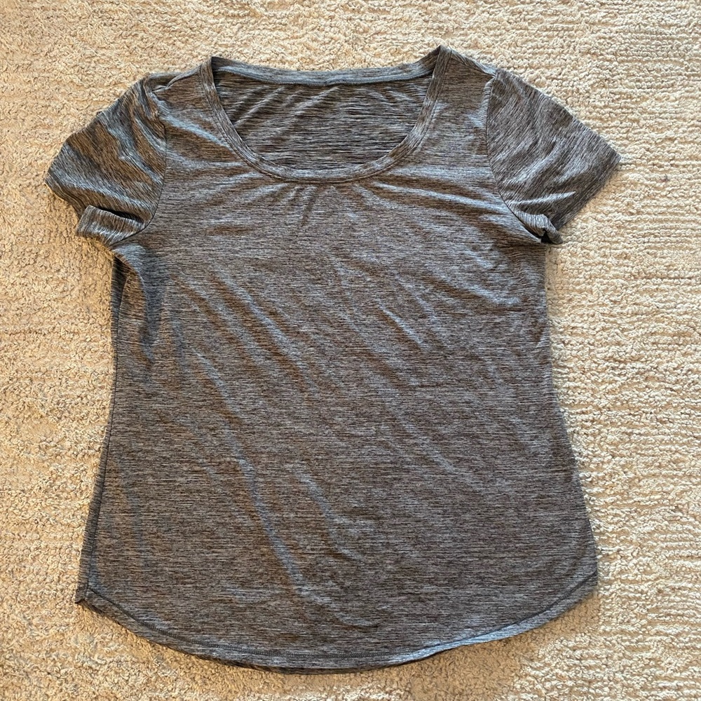 90 Degree by Reflex Women Gray Active Scoop Neck T-Shirt Size M